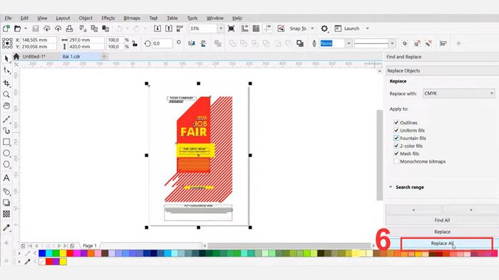 Các bước thực hiện chuyển đổi hệ màu RGB sang CMYK trong Corel - Phần 3