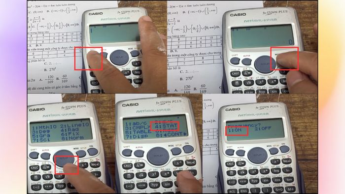 Hướng dẫn thực hiện phép tính phương sai trên Casio 570 - Bước thiết lập