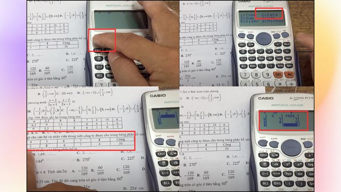 Hướng dẫn thực hiện tính phương sai Casio 570 - Giai đoạn nhập liệu