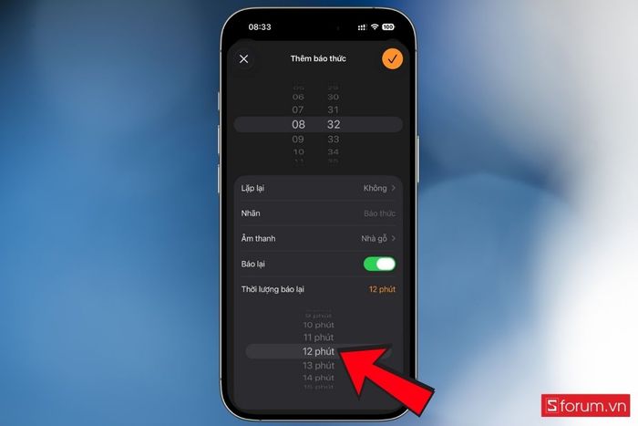 cài đặt hoãn báo thức iOS 26 5