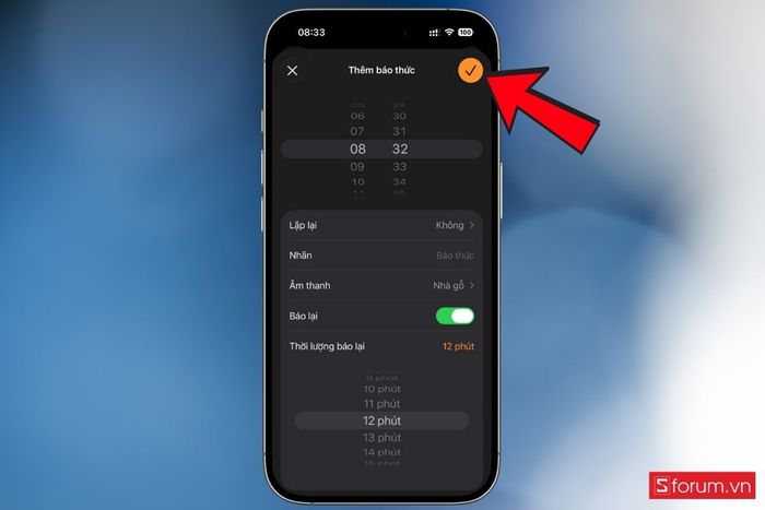 tùy biến hoãn báo thức iOS 26 6