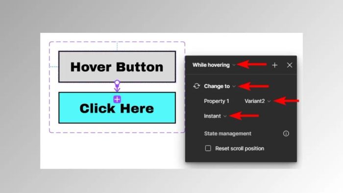 Thực hiện hiệu ứng hover với Variants trên Figma - Bước 4.2