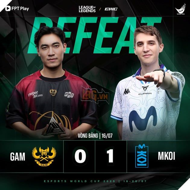 Esports World Cup 2025: GAM Esports Thua Trận Đầy Tiếc Nuối Trước Movistar KOI