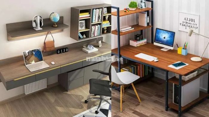 Kiểu bố trí bàn quay mặt vào tường được phong thủy xem là thế không tốt