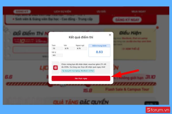 Hướng dẫn từng bước tra cứu điểm thi và đổi điểm online tại CellphoneS đảm bảo nhanh gọn - chuẩn xác hình 5