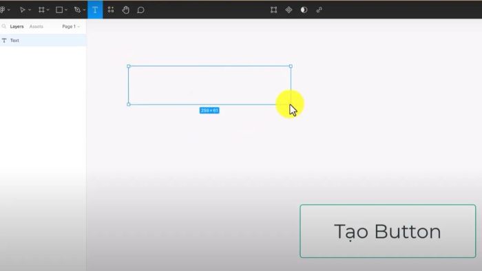 Hướng dẫn thao tác đầu tiên khi tạo button bằng Figma
