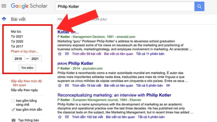 Hướng dẫn chi tiết các tính năng Google Scholar phần 6