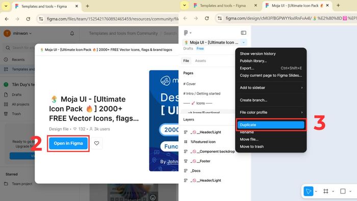 Chi tiết các bước thực hiện lấy icon từ Figma Community - Phần 2