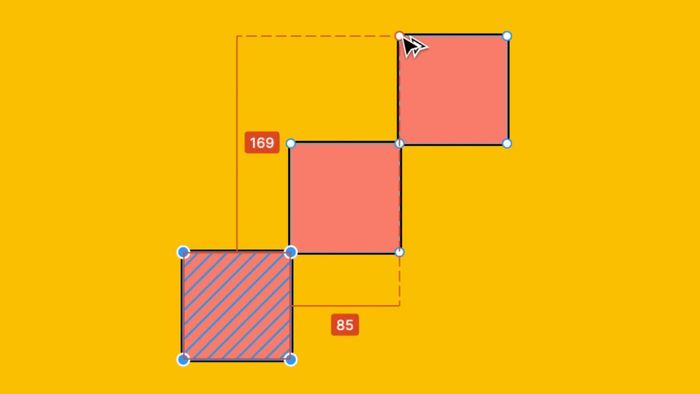 Hướng dẫn thao tác cơ bản trên Figma: Xác định kích thước và đo lường khoảng cách giữa các đối tượng