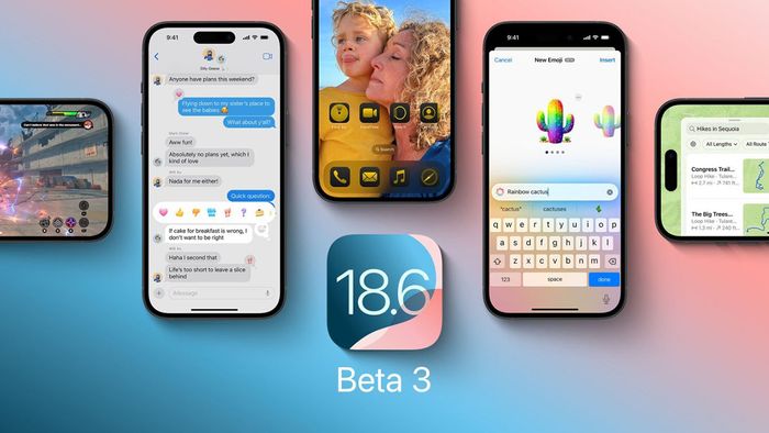 Apple chính thức công bố bản cập nhật iOS 18.6 beta 3