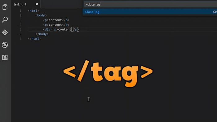 Tiện ích Visual Code - Auto Close Tag