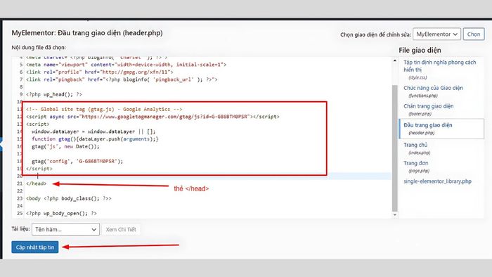 Hướng dẫn xác minh Google Search Console qua thẻ HTML phần 2