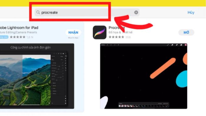 Hướng dẫn cài đặt Procreate nhanh chóng - bước đầu tiên