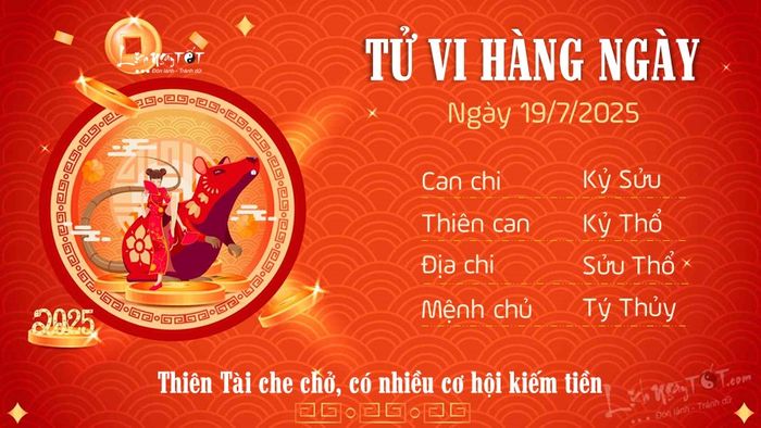 1 Tu vi 19-7-2025 - Tuổi Tý
