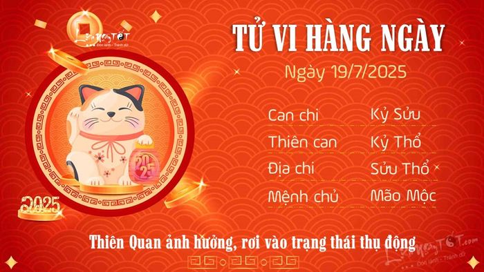 4 Tu vi 19-7-2025 - Tuổi Mão