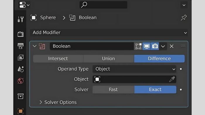 Hướng dẫn sử dụng Boolean Modifier để tách đối tượng trong Blender - Bước 2