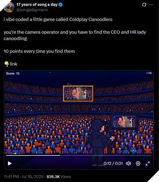 Coldplay Canoodlers là trò chơi không mất phí với nội dung hóm hỉnh dựa trên scandal giữa vị CEO và cô gái 'trà xanh'