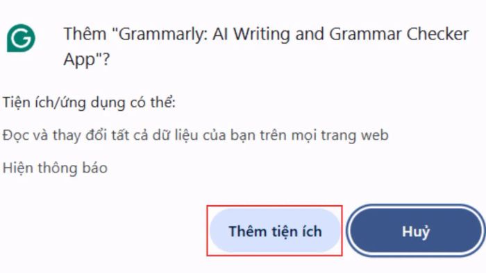 Hướng dẫn cài Grammarly Extension dễ dàng - bước thứ hai