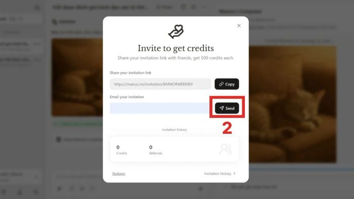 Hướng dẫn nhận 1000 Credit Manus mỗi ngày - Giai đoạn 2