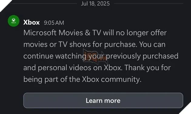 Quyết định đình chỉ hoàn toàn dịch vụ phát hành phim và TV shows của Xbox đã gây không ít bất ngờ cho người dùng trung thành.