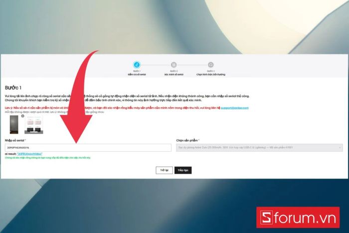 Các bước xác minh mã serial để kiểm tra sản phẩm có nằm trong diện thu hồi