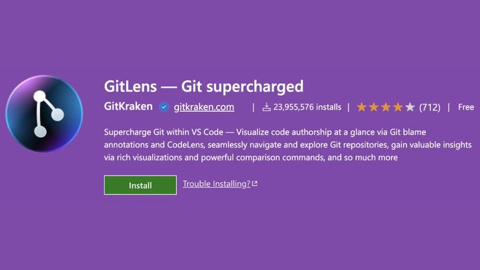 GitLens - Git supercharged luôn được xếp vào nhóm VSCode Extension cao cấp