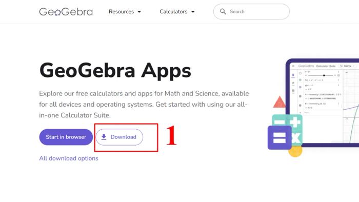 Chi tiết cách tải và sử dụng GeoGebra trên máy tính
