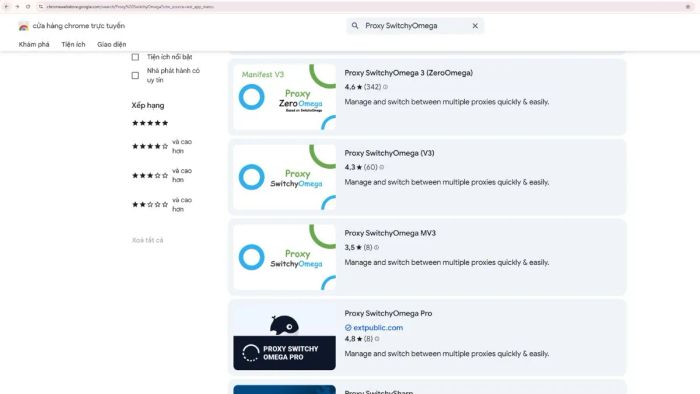 Chi tiết các bước cài đặt Extensions Proxy
