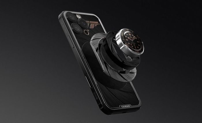 Caviar giới thiệu phiên bản iPhone độc đáo với mặt lưng đồng hồ Omega Seamaster