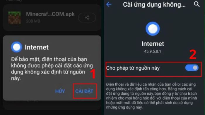 Hướng dẫn cài Minecraft 1 21 50 APK trên Android - Phần 2