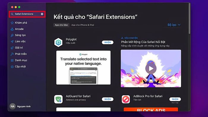 Cẩm nang cài đặt và khai thác Extensions Safari tối ưu