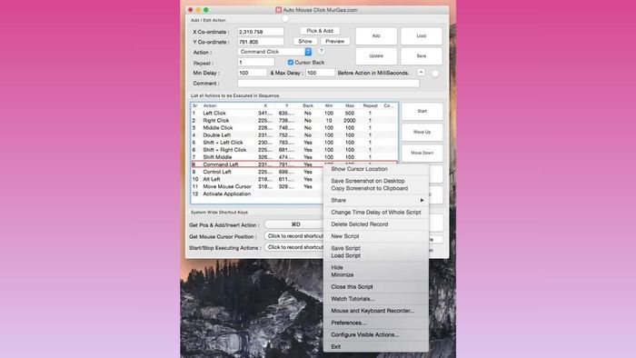 Hướng dẫn chi tiết cách sử dụng Auto Clicker trên Macbook - Phần cài đặt và tùy chỉnh