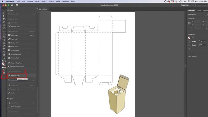 Hướng dẫn sử dụng Measure Tool đo kích thước trong Illustrator - Phần 1