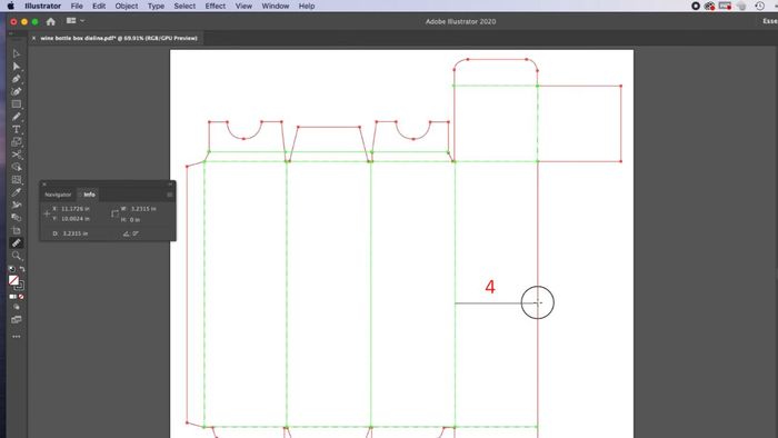 Cách đo kích thước bằng Measure Tool trong Illustrator - Bước 3