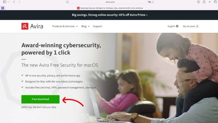 Quy trình tải và cài đặt Avira Antivirus - Thực hiện bước 2
