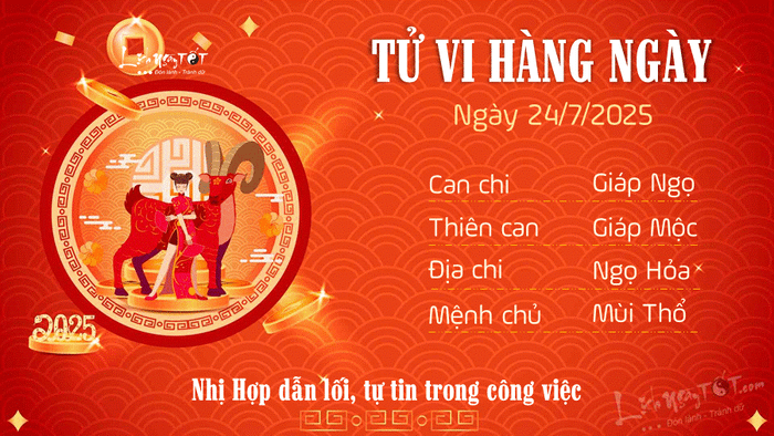 Tử vi hàng ngày 24/7/2025 - Mùi