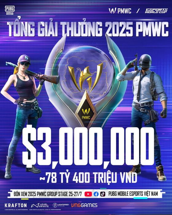Việt Nam tự hào có Team Secret tham dự đấu trường PUBG Mobile World Cup 2025
