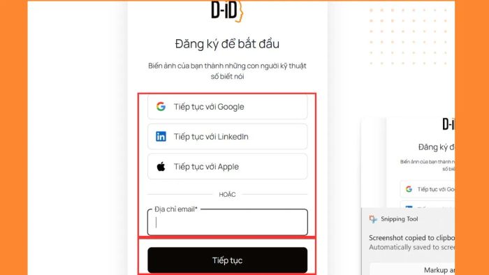 Quy trình đăng ký D ID - Bước cuối cùng