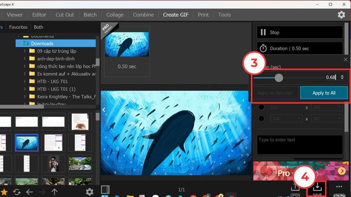 Hoàn thành tạo ảnh GIF - bước cuối cùng