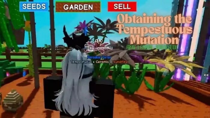 Bìa Sách Hướng Dẫn: Chinh Phục Bão Tố - Sở Hữu Đột Biến Tempestuous Trong Grow a Garden – Roblox