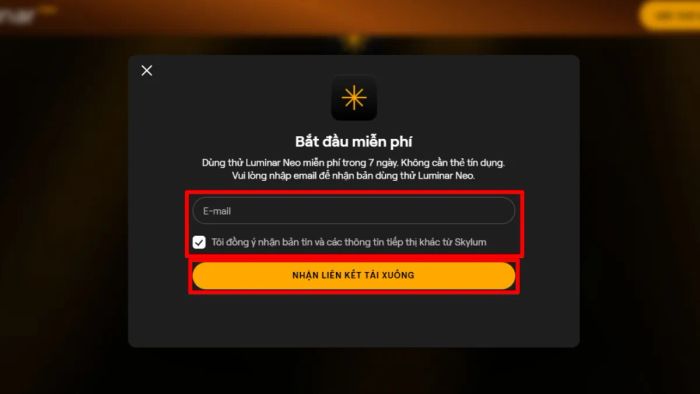 Hướng dẫn tải Luminar Neo - Thao tác thứ hai