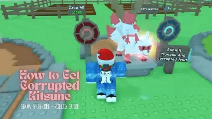 Ảnh bìa hướng dẫn Lời Nguyền Cửu Vĩ: Cách nhận Kitsune Bị Nhiễm Độc trong Grow a Garden – Roblox