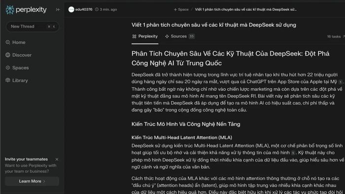Những lợi thế đặc biệt của Perplexity Labs