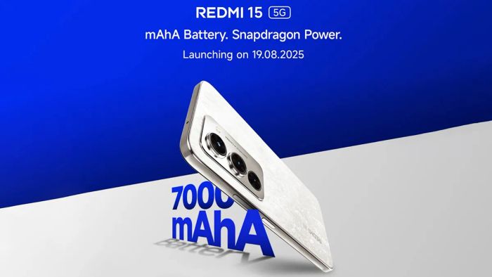Ngày 19 tháng 8 sẽ là thời điểm Redmi 15 5G chính thức ra mắt