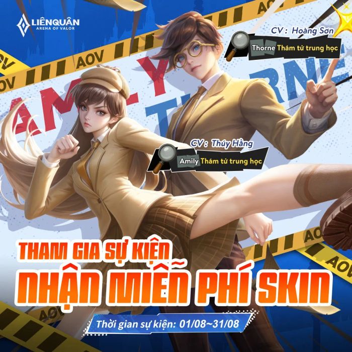 Garena tặng miễn phí skin Ran và Shinichi