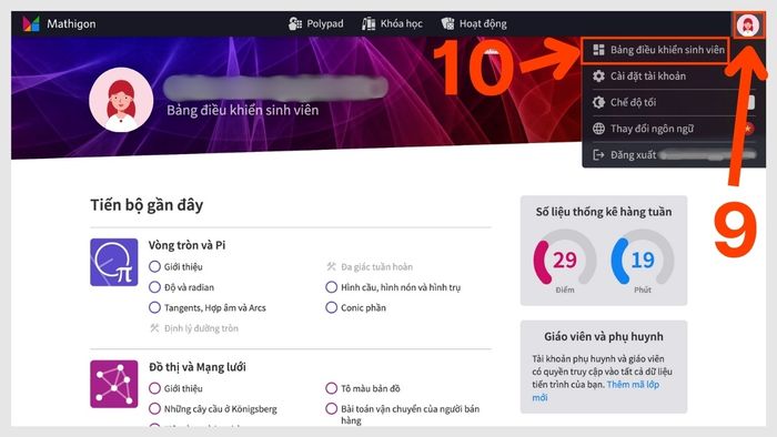 Hướng dẫn chi tiết cách sử dụng các tính năng chính của Mathigon