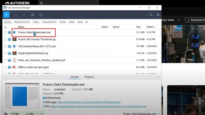 Hướng dẫn chi tiết cài đặt Autodesk Fusion phần 4