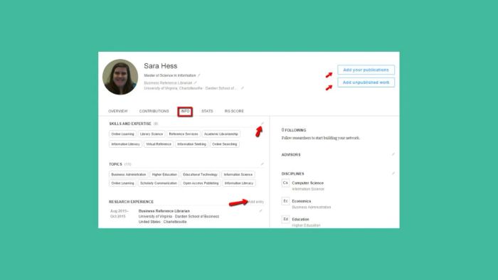 Xây dựng profile ResearchGate chuyên nghiệp phần 2