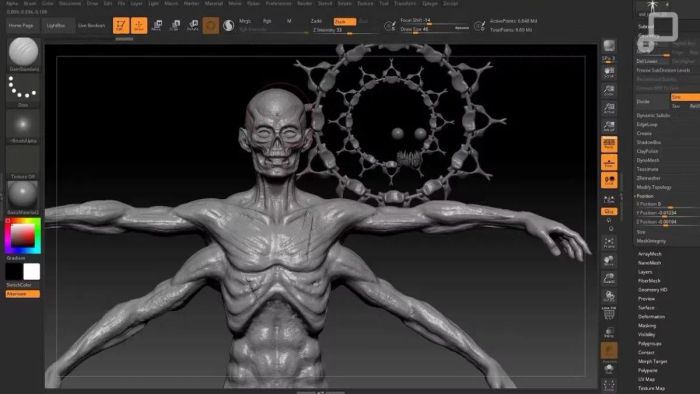 ZBrush được xem là công cụ đồ họa 3D đứng đầu trong ngành tạo hình kỹ thuật số