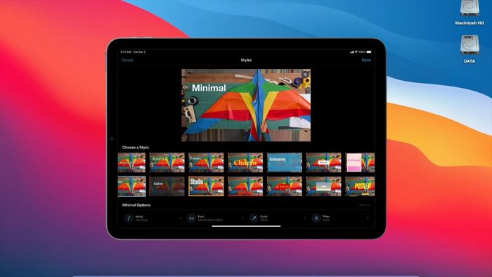Thiết kế giao diện iMovie thân thiện với người dùng